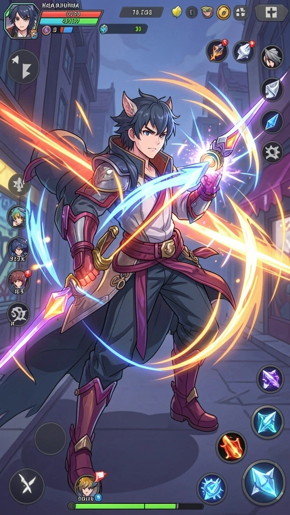 Screenshot menampilkan tema slot yang penuh warna dan detail.