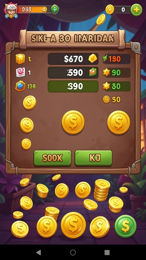 Screenshot memperlihatkan bonus menarik yang tersedia bagi pemain.