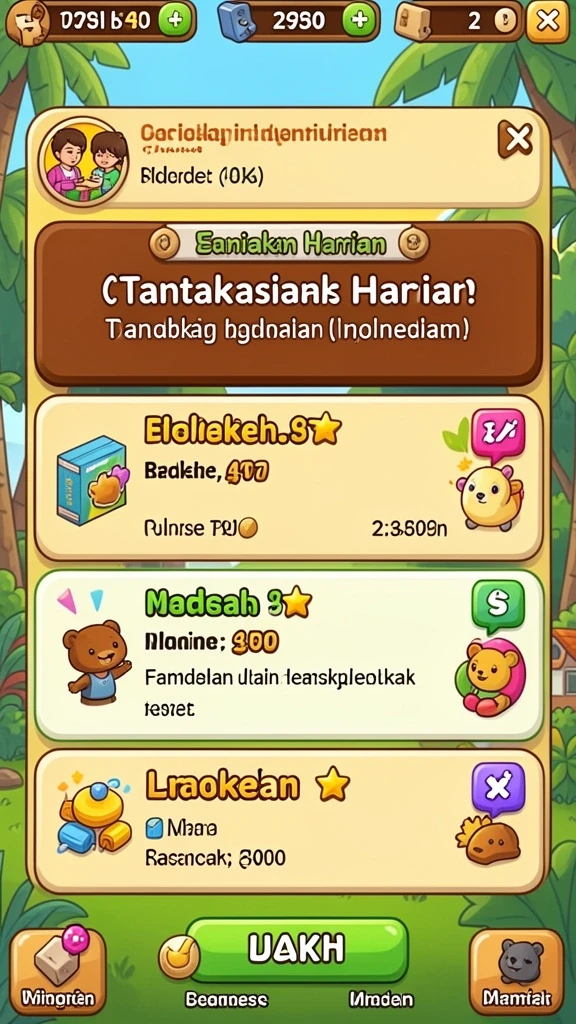 Grafis yang menawan dan penuh warna.