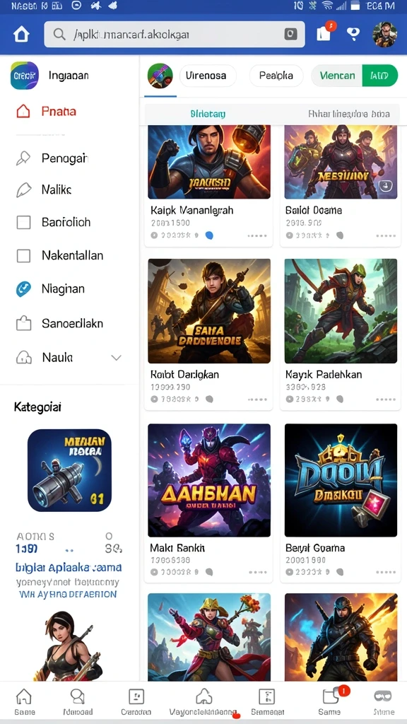 Tampilan menu utama yang menarik dan mudah dinavigasi.