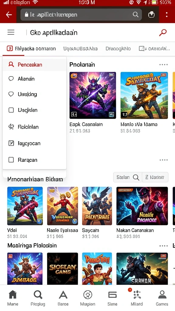 Fitur turnamen harian yang menantang.