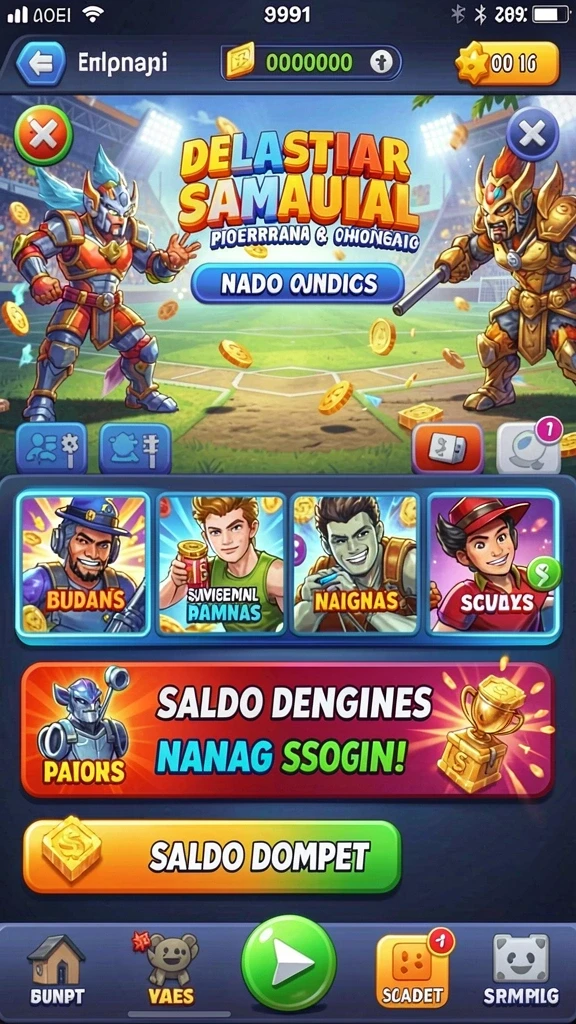 Level permainan yang menantang dan menghibur.