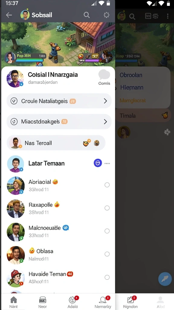 Tampilan karakter utama yang menarik dan penuh warna.