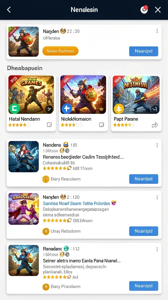 Screenshot ketiga menampilkan leaderboard dengan pemain teratas.